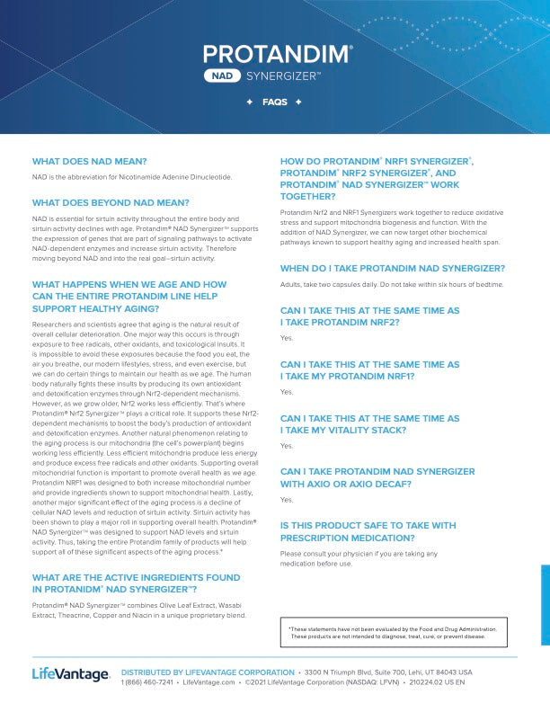 Protandim NAD Synergizer